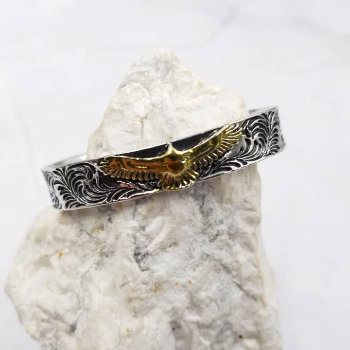 Vintage Bald Eagle Cuff Bracelet for wholesale by The Pretty Jewellery