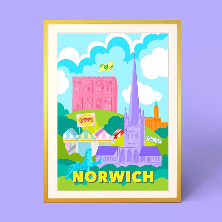 NORWICH LANDMARK PRINT for wholesale by Cor