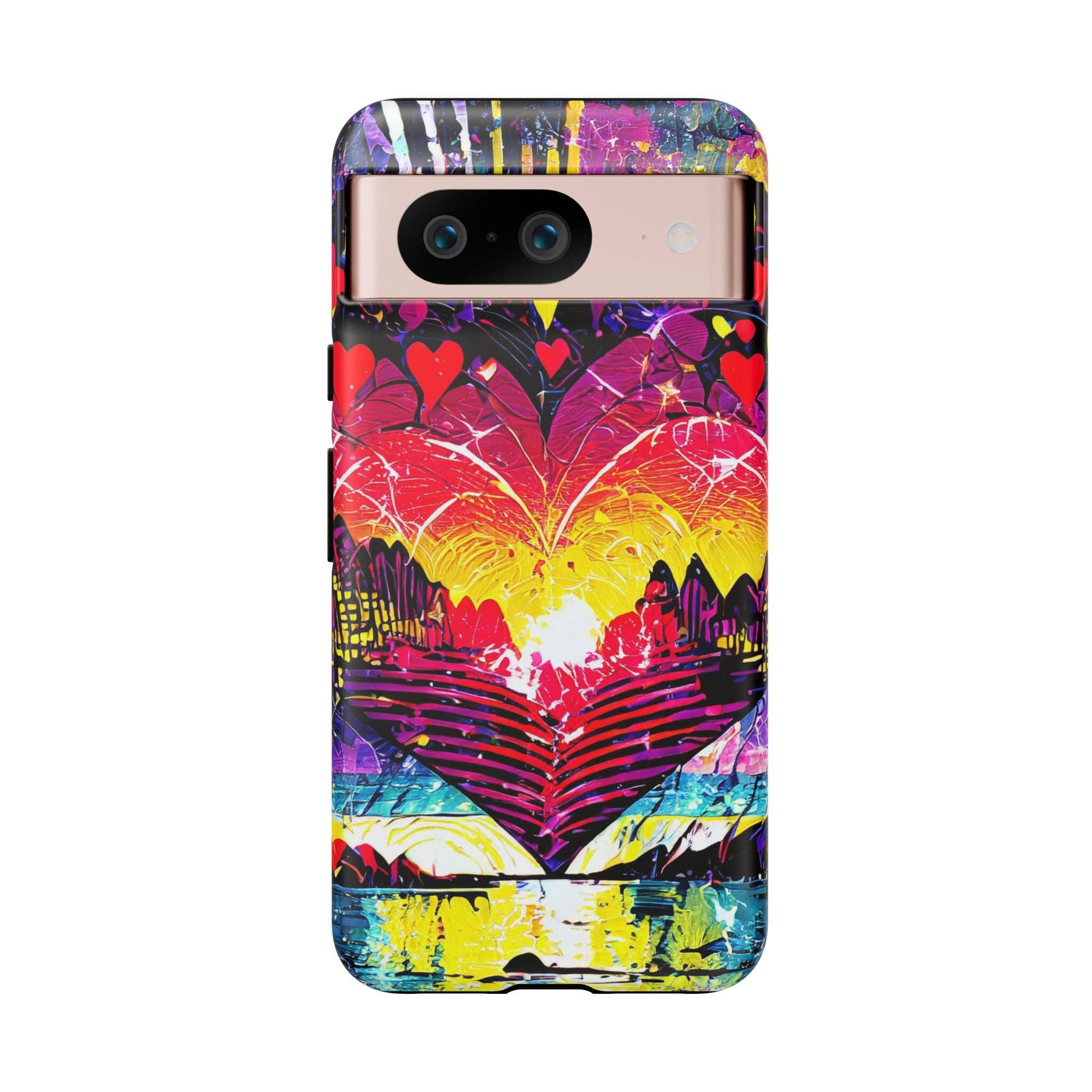 Studio 653 Clothing Co - Wholesale Phone Case - Women's - Vibrant Heart Sunset Tough Phone Case121
