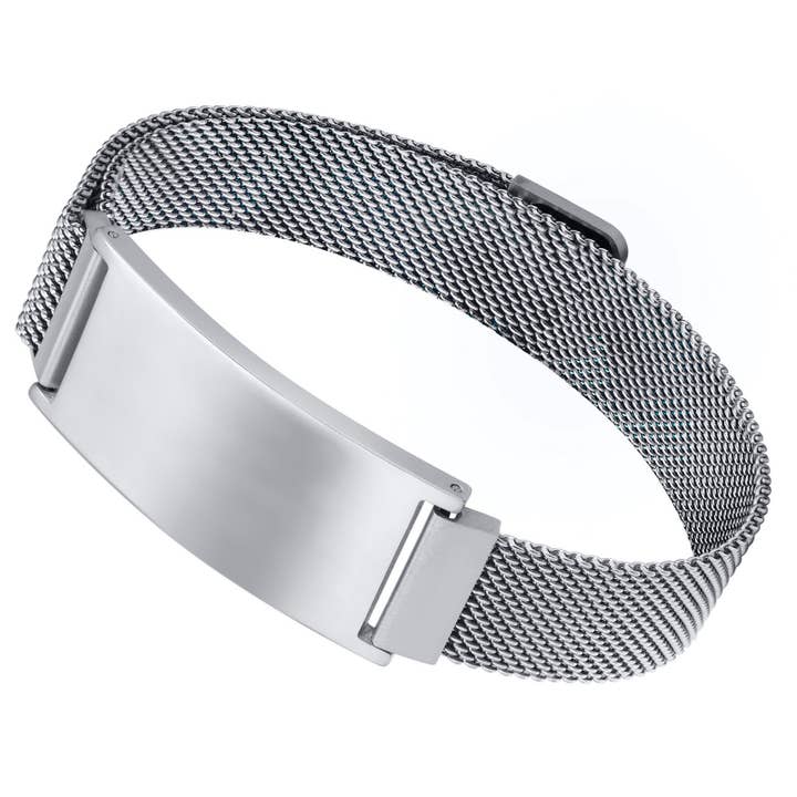 Bracciale con targhetta, Cinturino a maglia, 14mm per la vendita all'ingrosso da parte di PAXPARIS