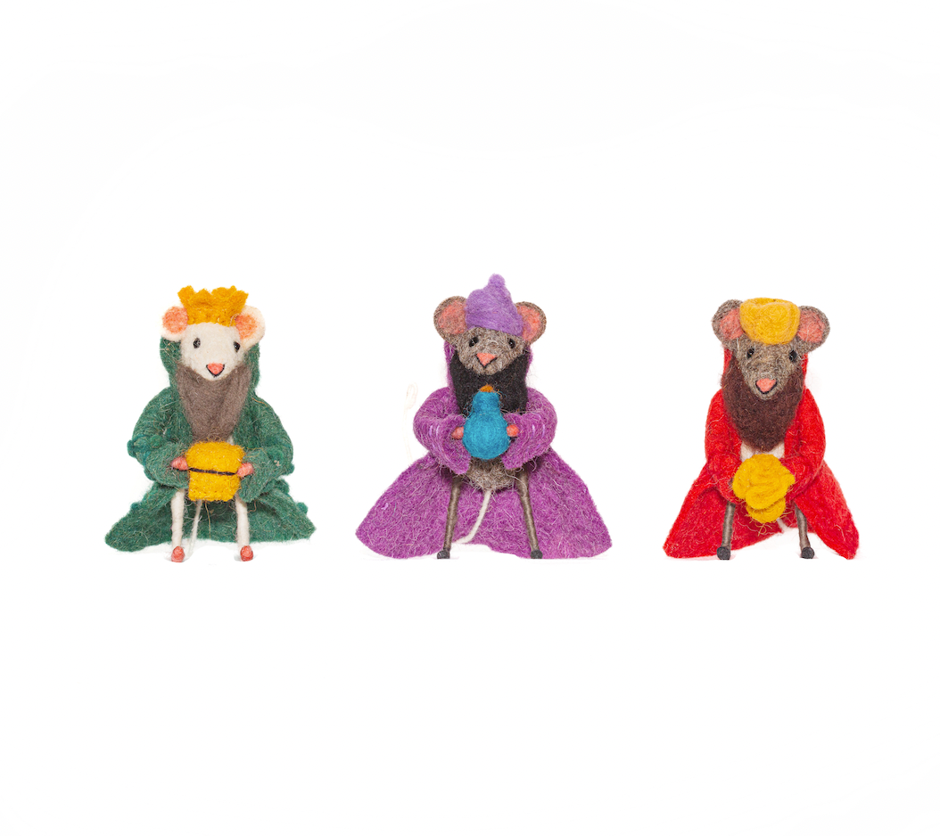 Sew Heart Felt - Vendita all'ingrosso Decorazione - Set Presepe Three Wise Mouse0