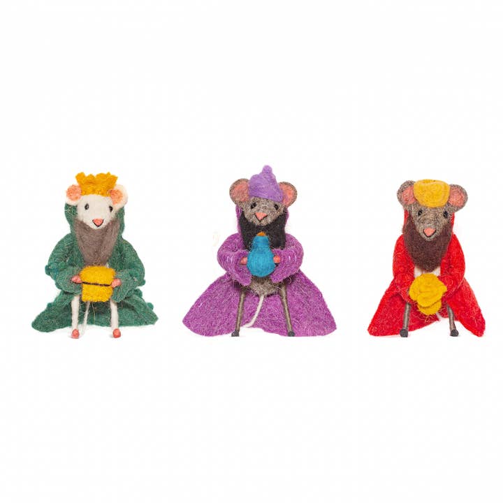 Three Wise Mice Nativity Set for wholesale by Sew Heart Felt