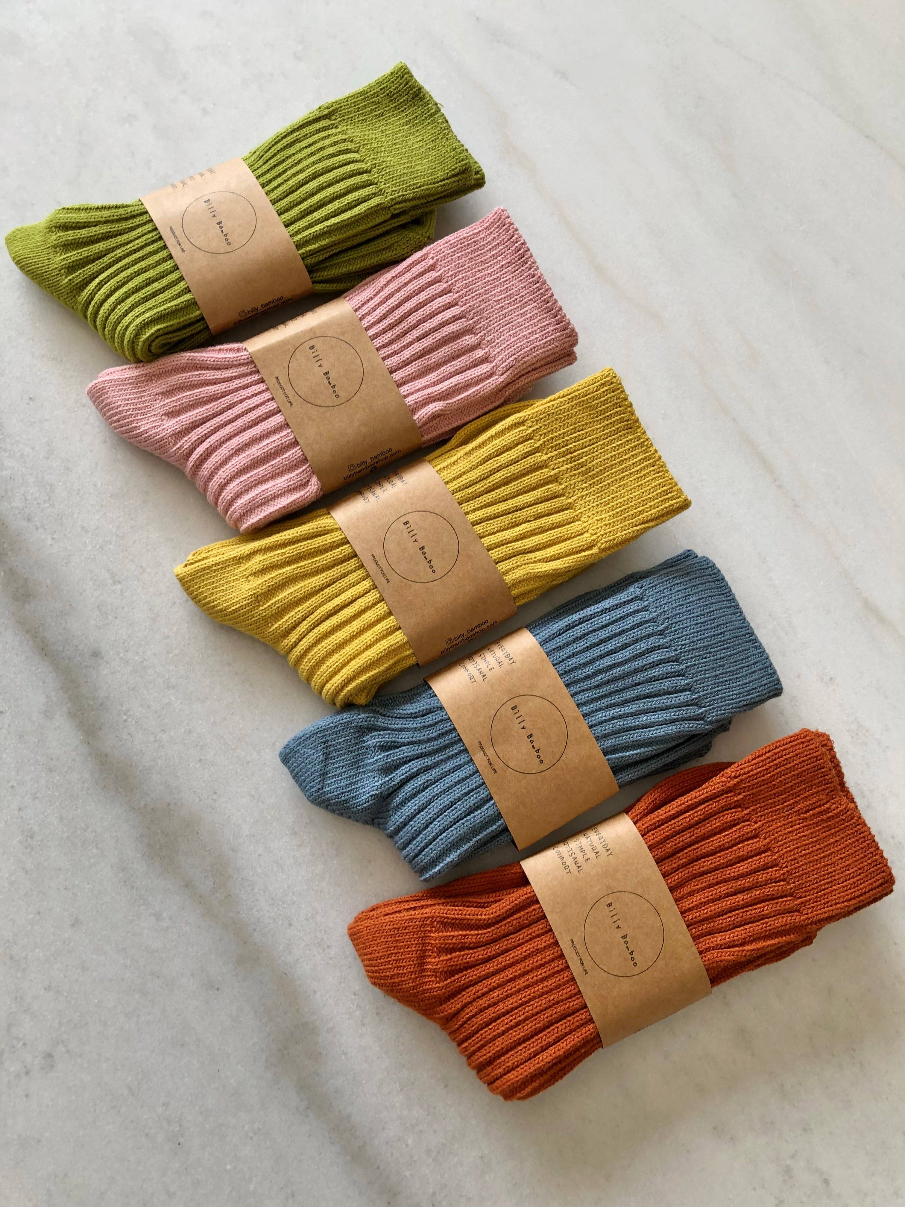 Billy Bamboo - Wholesale Socks - Unisex - RIBBED COTTON HIGH SOCKS - pastel7