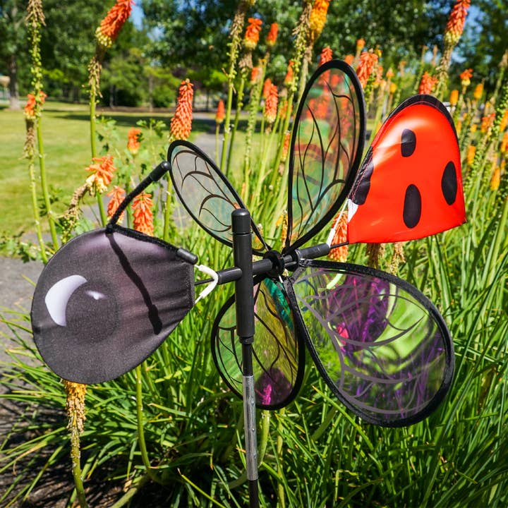 In the Breeze, LLC. - Wholesale Wind Spinner - Pivoting Ladybug Spinner