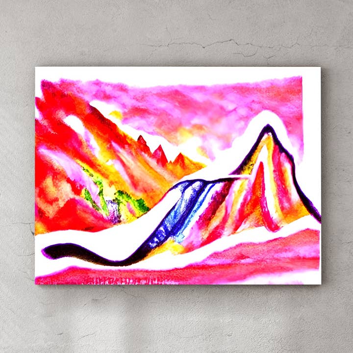 Slide Down Infinite Mountains detailed painting watercolor oil on canvas for wholesale by Infinite Soldier