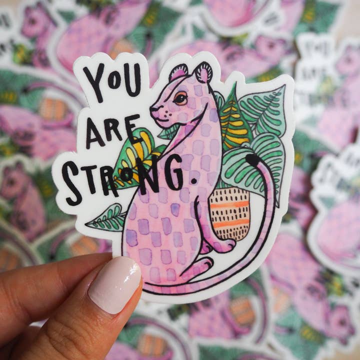 The Moxie Fox – Adesivo por atacado – Adesivo de vinil Você é forte2