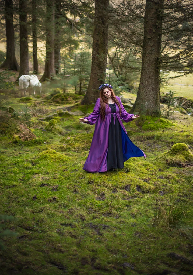 Costurero Real - Wholesale Costume - Women's - Pink Fuchsia Overdress Renaissance costume surcoat medieval2