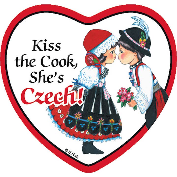 Tile Magnet Czech Cook for wholesale by European Heritage Gifts