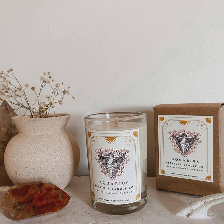 Astatula Candle Co. – wholesale Jar/filled candle – Aquarius Zodiac Candle