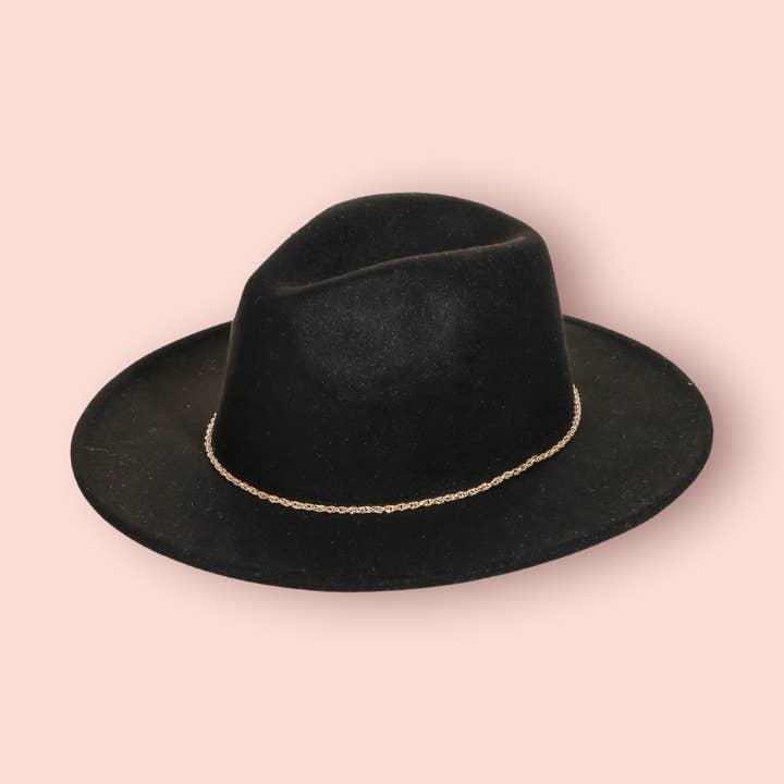 Wild Indigo - Wholesale Fedora – Women’s - Fedora Hat | Gold Chain Fedora| Western Hat0