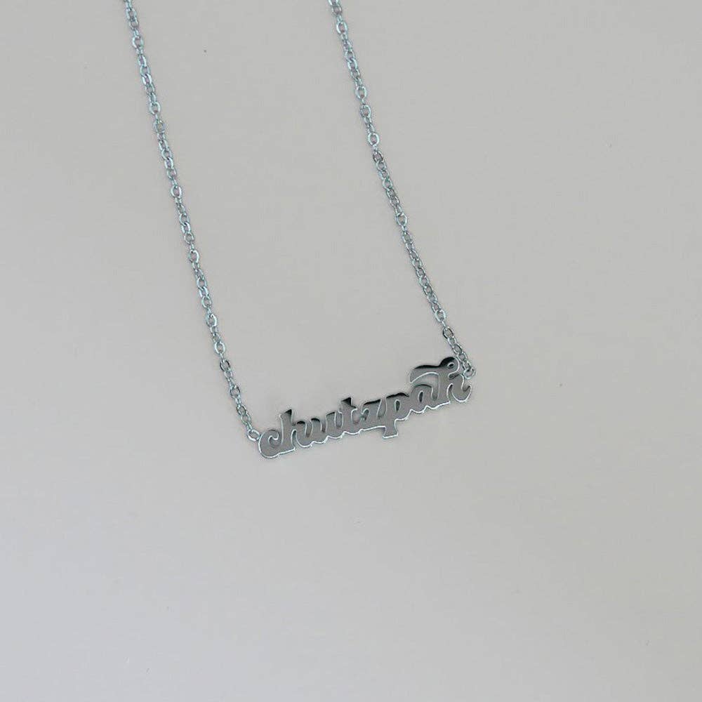 Mamaleh Jewelry - Wholesale Pendant/Charm Necklace - Chutzpah Yiddish Necklace0