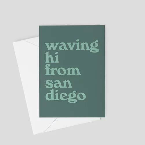 Waving Hello - San Diego for wholesale by The Heart Studio
