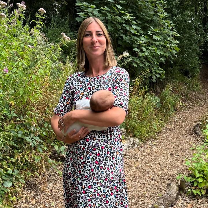 The Midi Breastfeeding Dress - Rainbow Leopard for wholesale by Stylish Collective