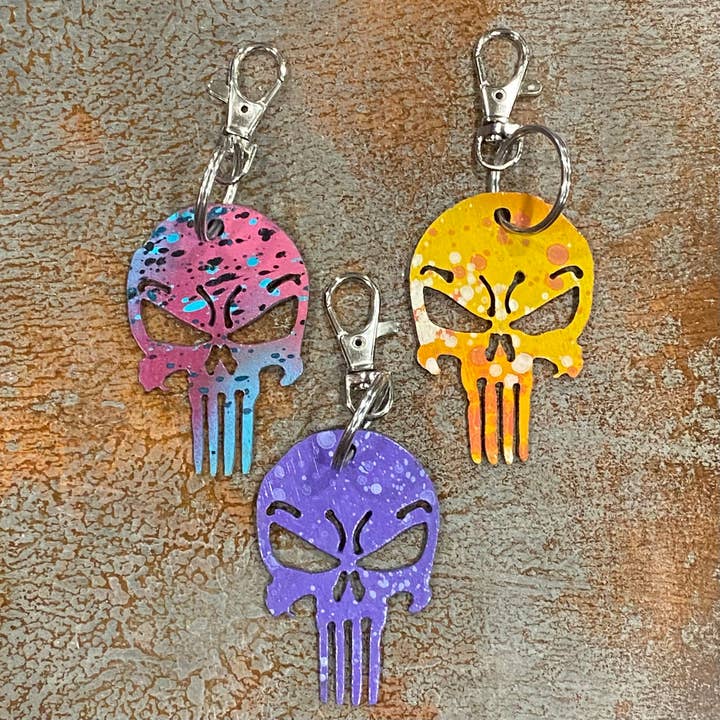 Punisher nyckelring för wholesale av Cut-n-rust LLC