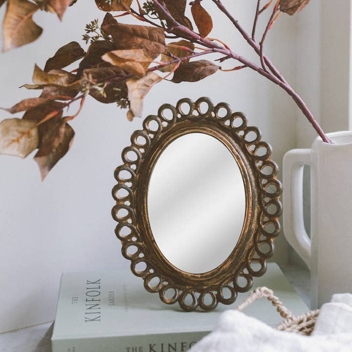 Scalloped Oval Mirror and other Purchase Wholesale small mirrors. Free Returns & Net 60 Terms on Faire trending on Faire.