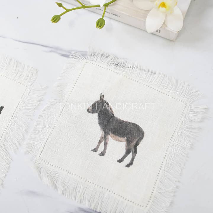 Tonkin Handicraft - Wholesale Dinner & Cloth Napkin - Printing Linen Coaster 14