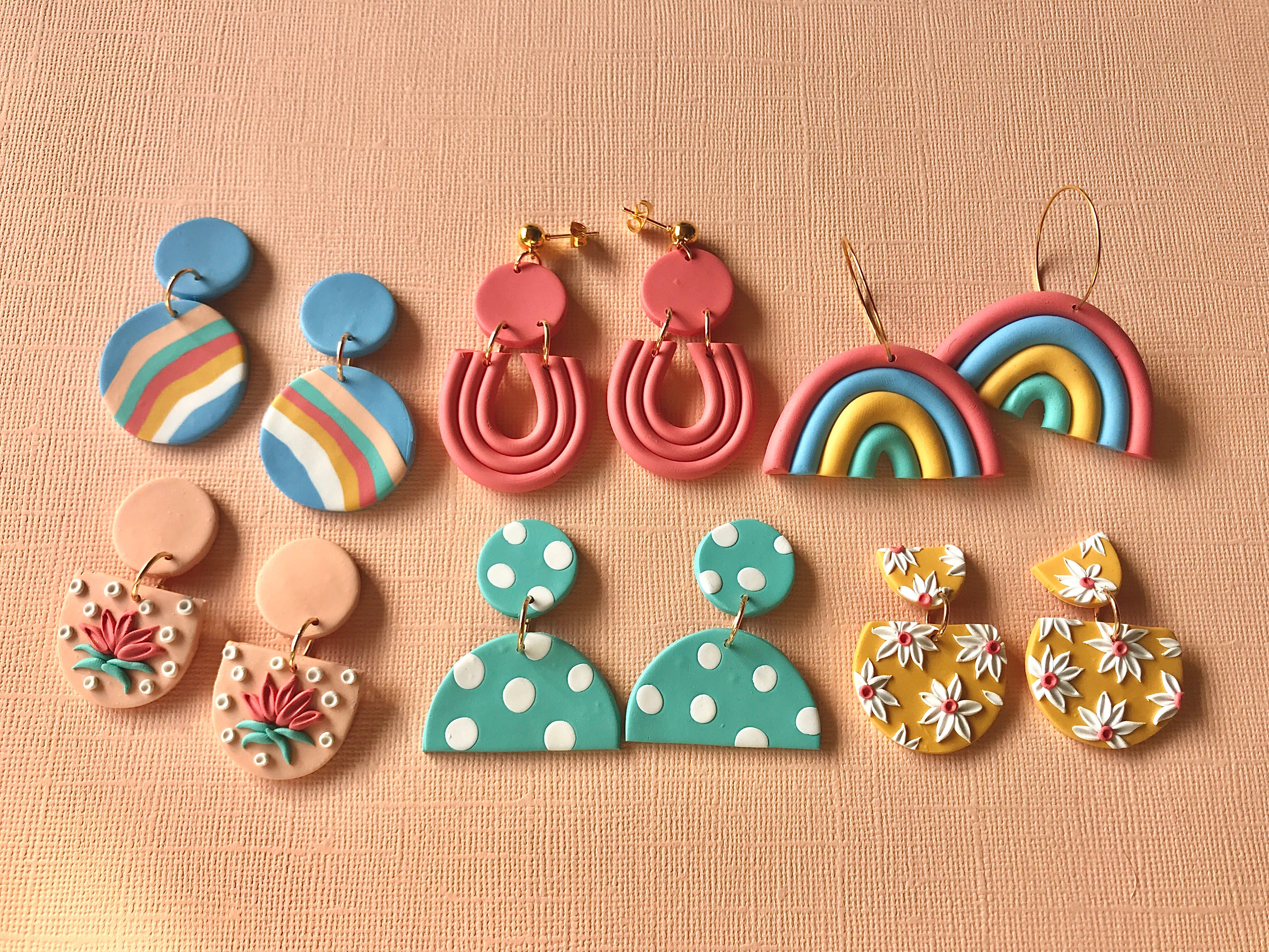 Sun Sprinkles – Großhandel Bastelset – DIY-Polymer-Ton-Ohrring-Set – Bunt5