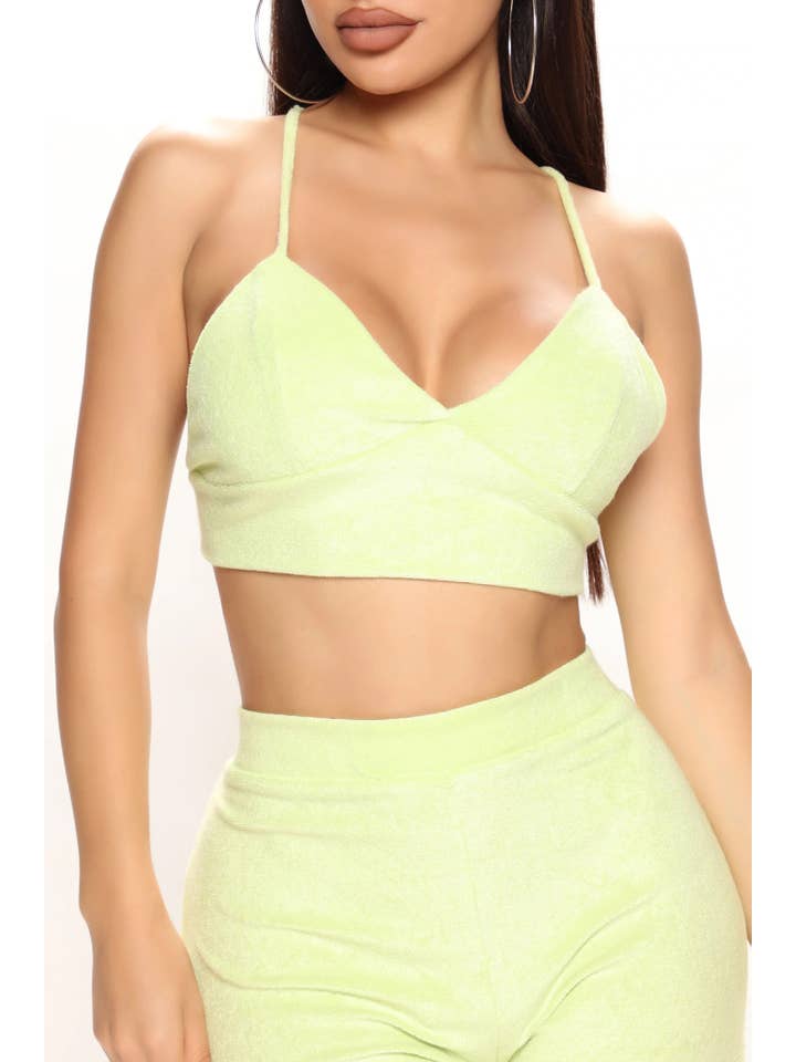 5besties inc - Wholesale Lounge Set - Women's - TERRY TOWEL BRALETTE AND MINI SHORTS SET6