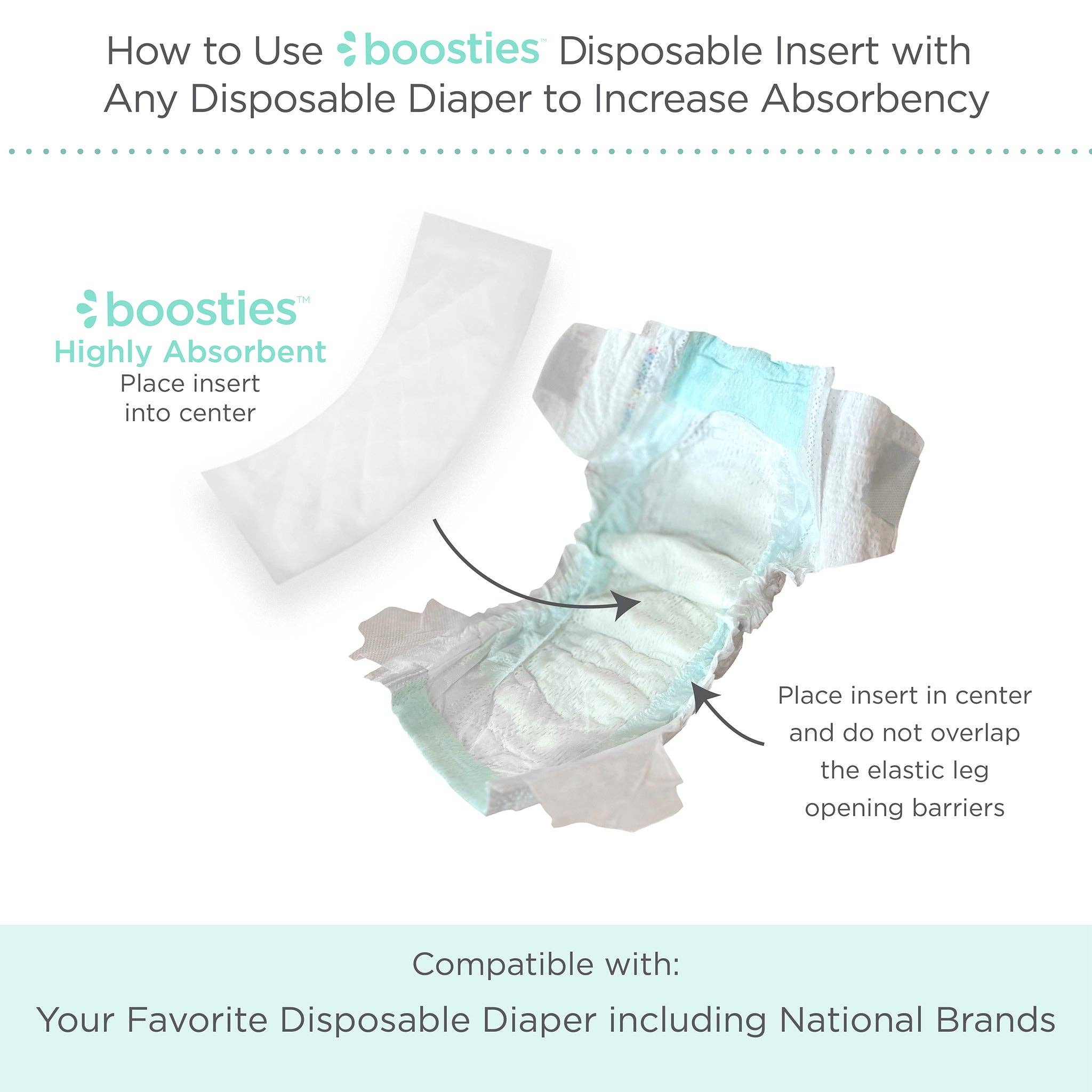 SwaddleDesigns - Vendita all'ingrosso Imbottitura per pannolini - Neonati - Inserti monouso Boosties, da utilizzare con le coperture per pannolini Honest9