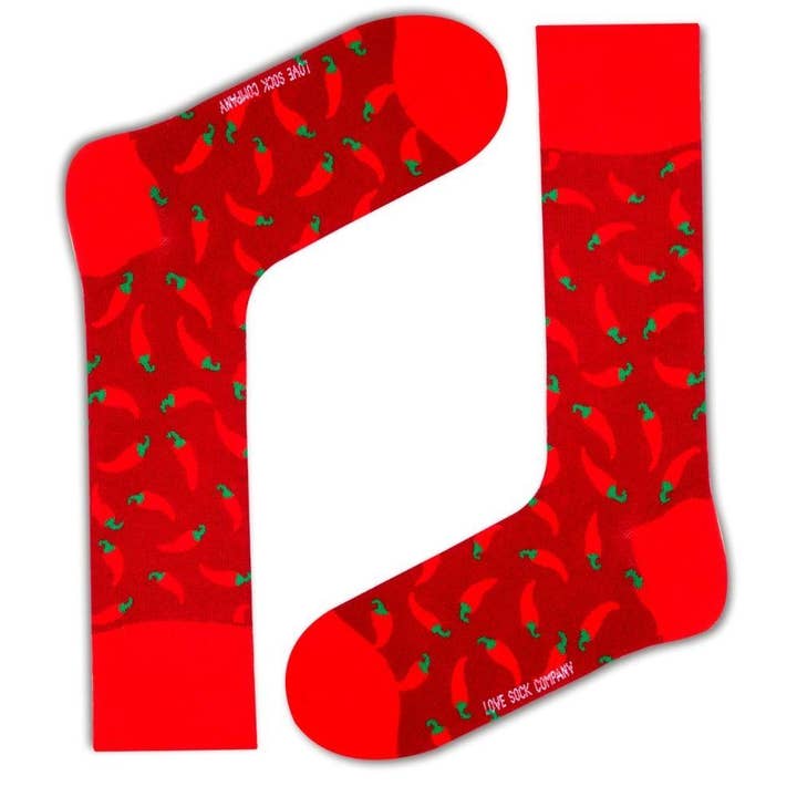 Red Hot Chili Pepper Sokken Bordeaux (Unisex) voor wholesale door Love Sock Company