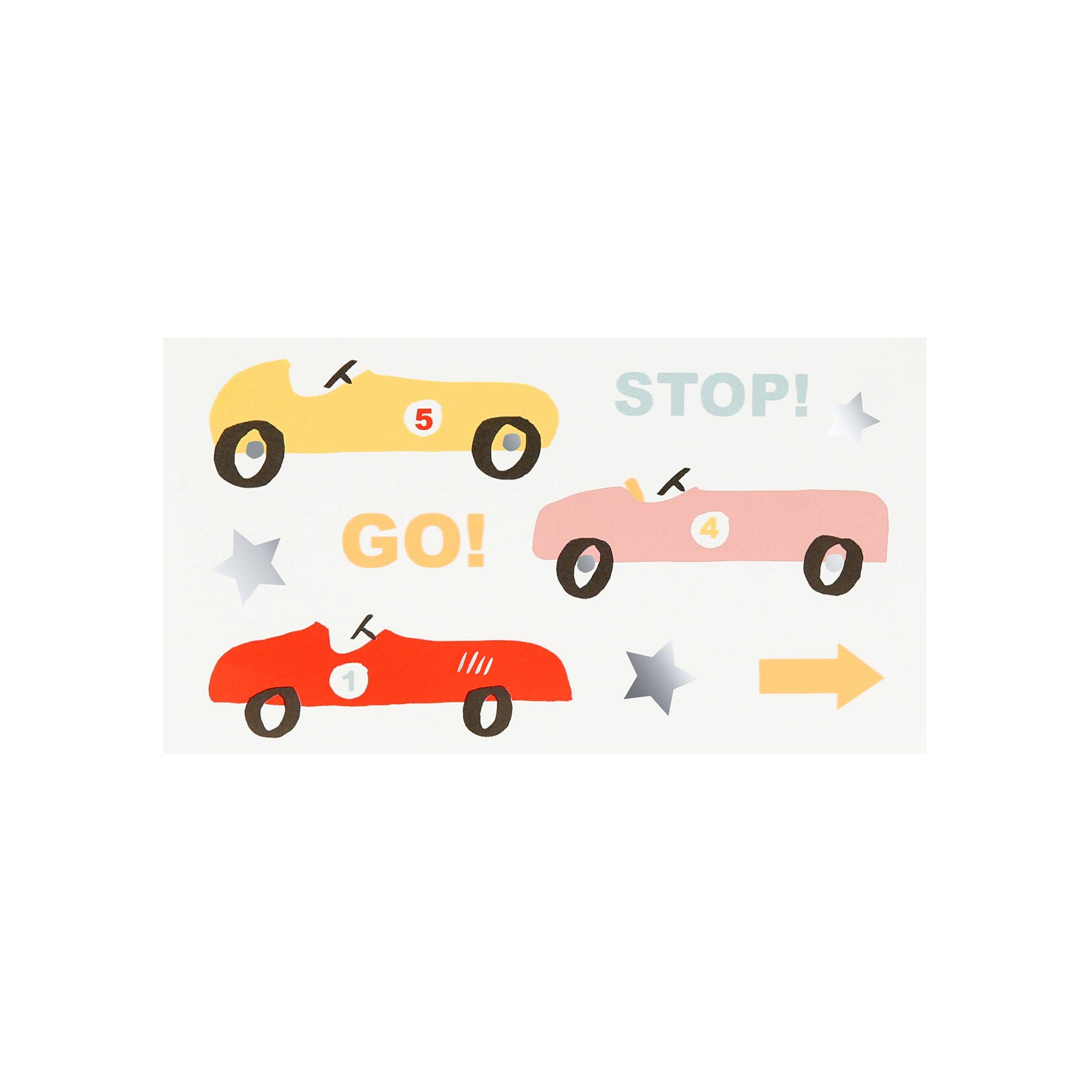 Meri Meri - Wholesale Temporary Tattoo - Kids - Race Car Temporary Tattoos3