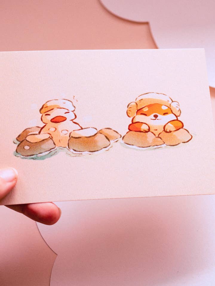 Minis prints - Onsen time pour la vente par Sekai of kangae