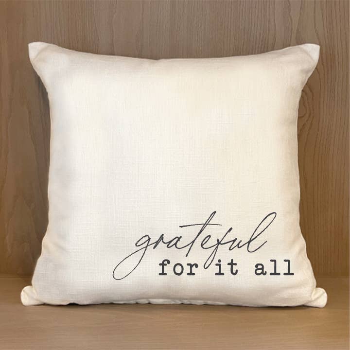 Agradecido por todo // Funda de almohada natural para venta al por mayor de Second Nature by Hand