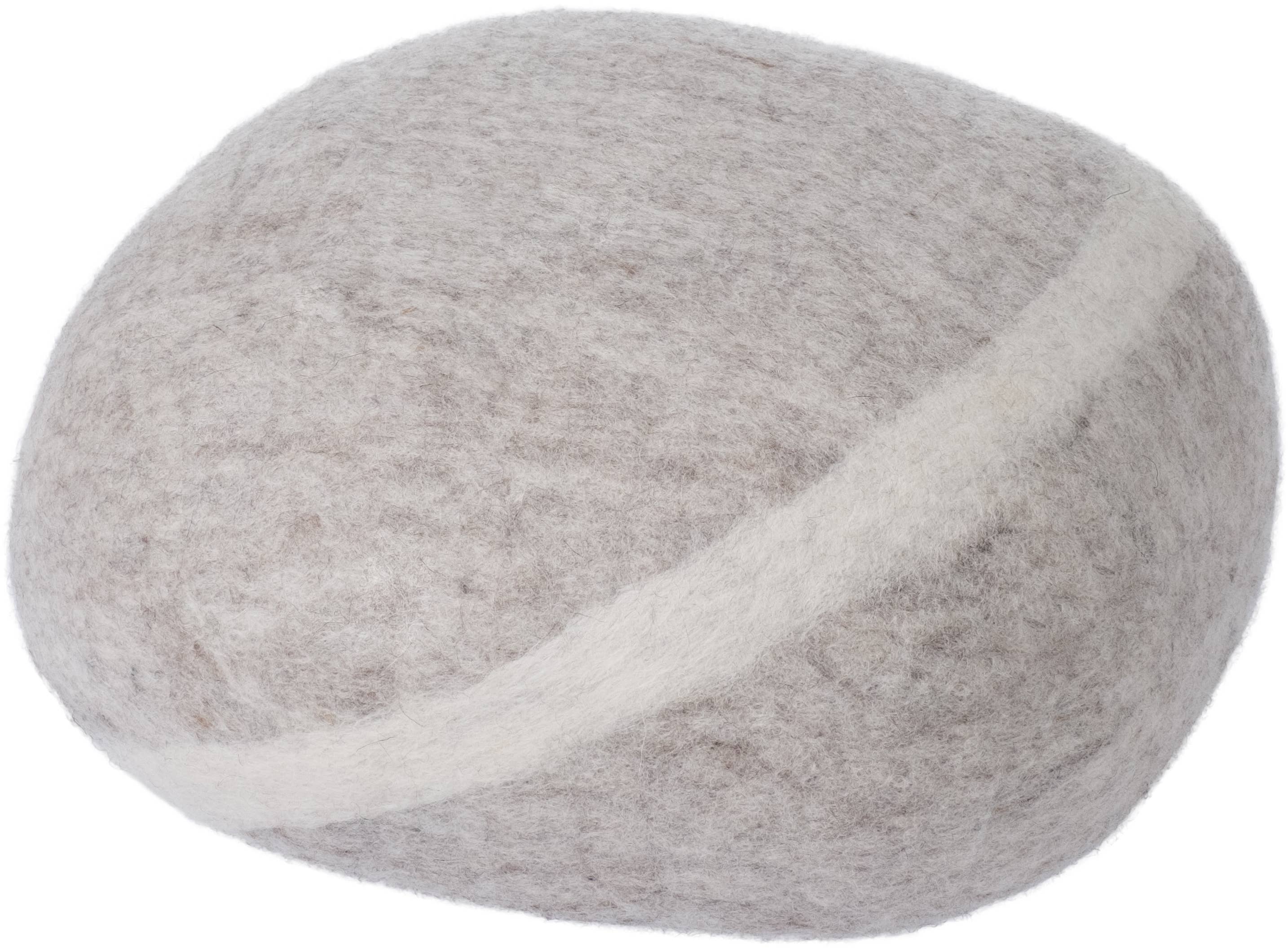 myfelt - Wholesale Pouf - Béla – Felt Pebble beige 100% wool0
