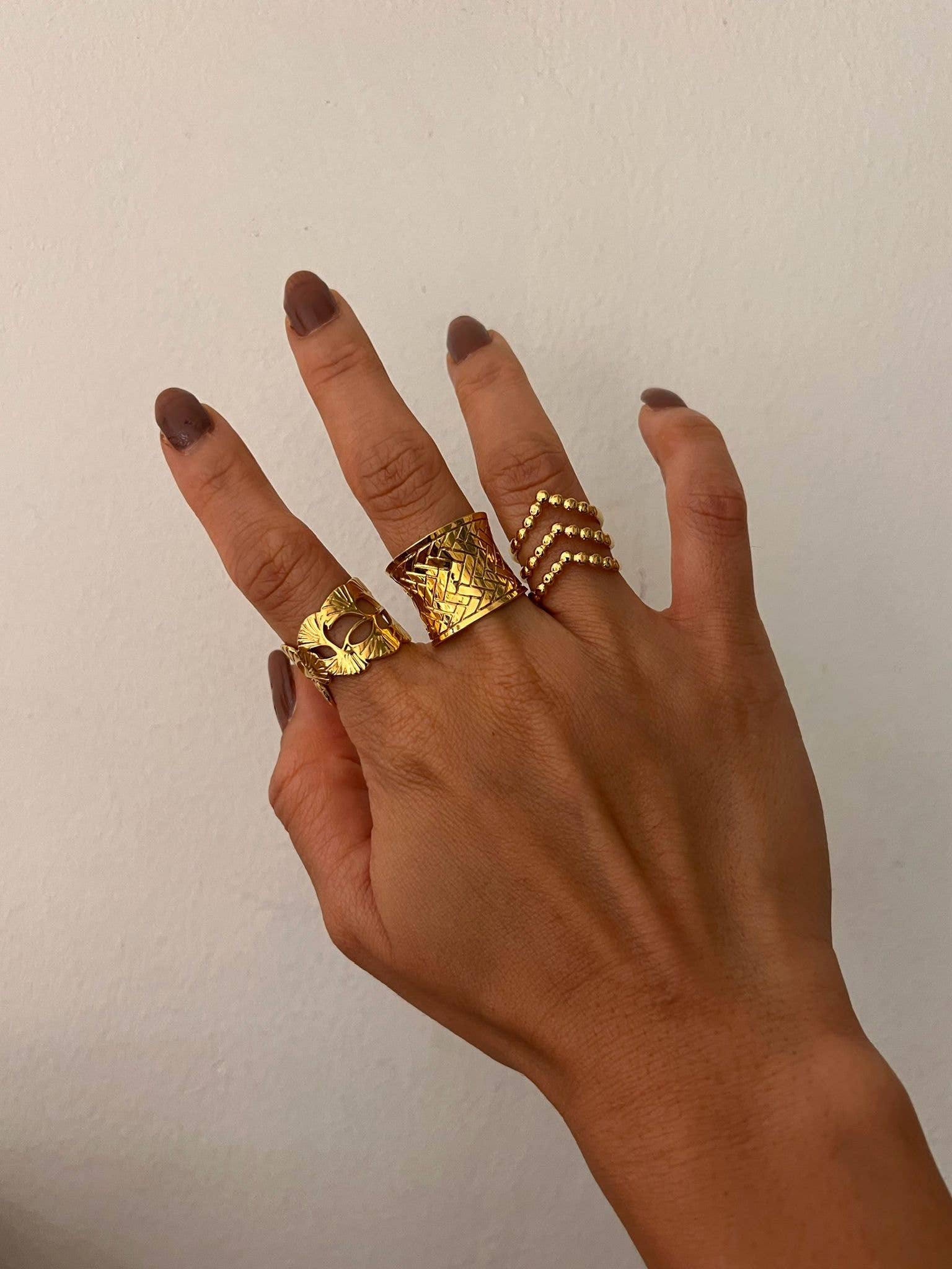 Cassette Barcelona – wholesale Flerfingersring – Levan Justerbar rostfri stålring1