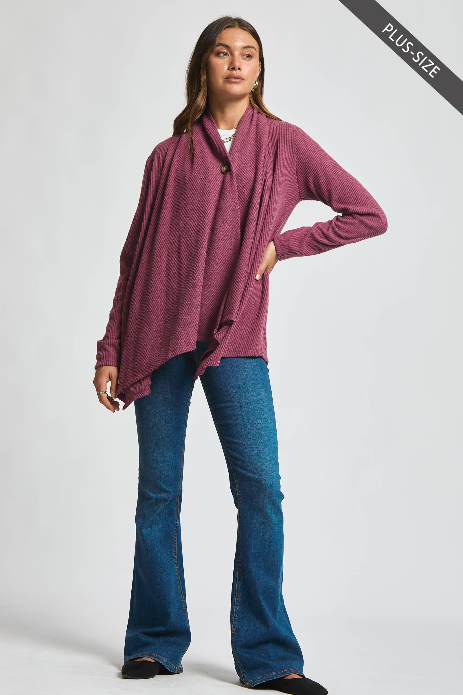 Dear Scarlett - Wholesale Tunic - Women's - PLUS SIZE Wrap Top w/ Button Front8