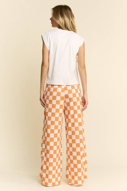 JADE BY JANE - Wholesale Pants - Women's - HIGH WAIST CHECKERED STRAIGHT LEG KNIT PANTS9