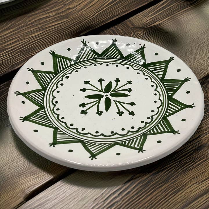 Dekorativt fad i tunetisk keramik, håndmalet #3 for engroshandel hos Etnico del Mondo