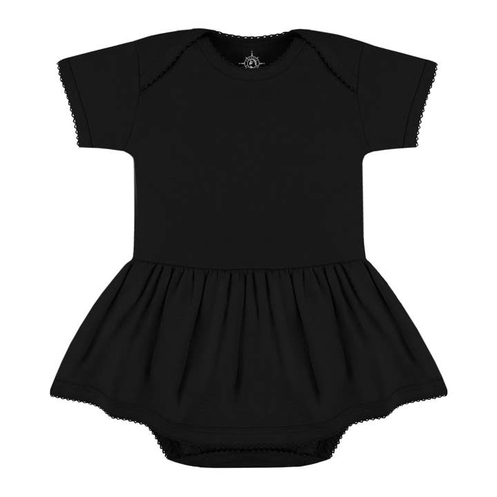 Custom Infant Picot Bodysuit Dress for wholesale by Creative Knitwear