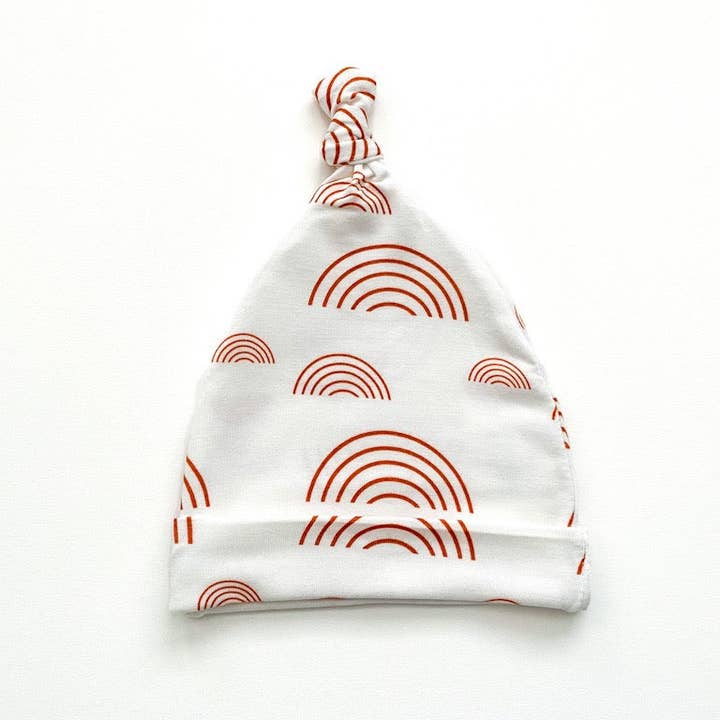 Chapeau à nœud - White & Rust Rainbow pour la vente par Harp Angel Boutique