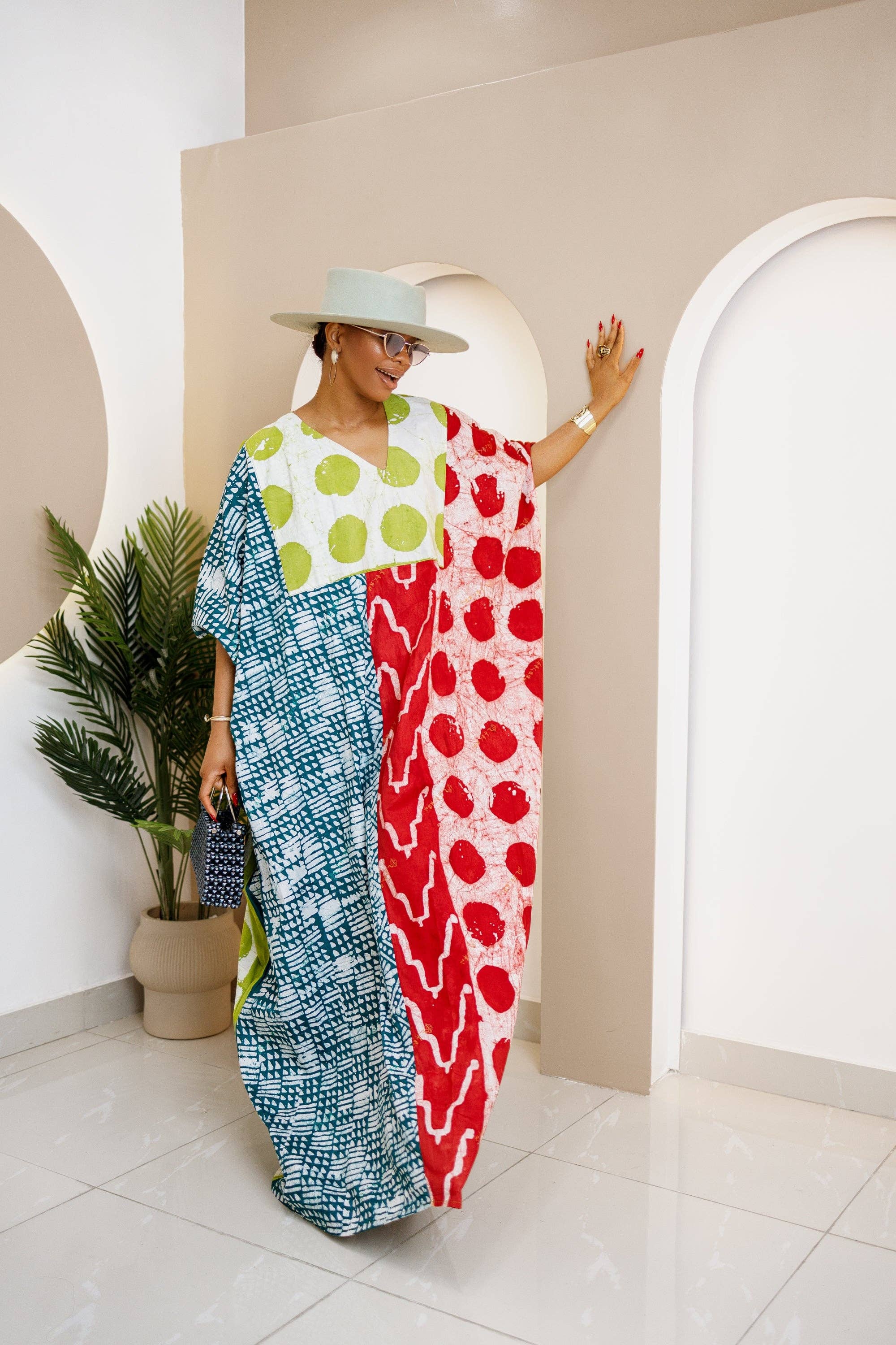 DUA MENKA - Wholesale Kaftan - Women's - Ndenkem Hand-Dyed Adire Kaftan4