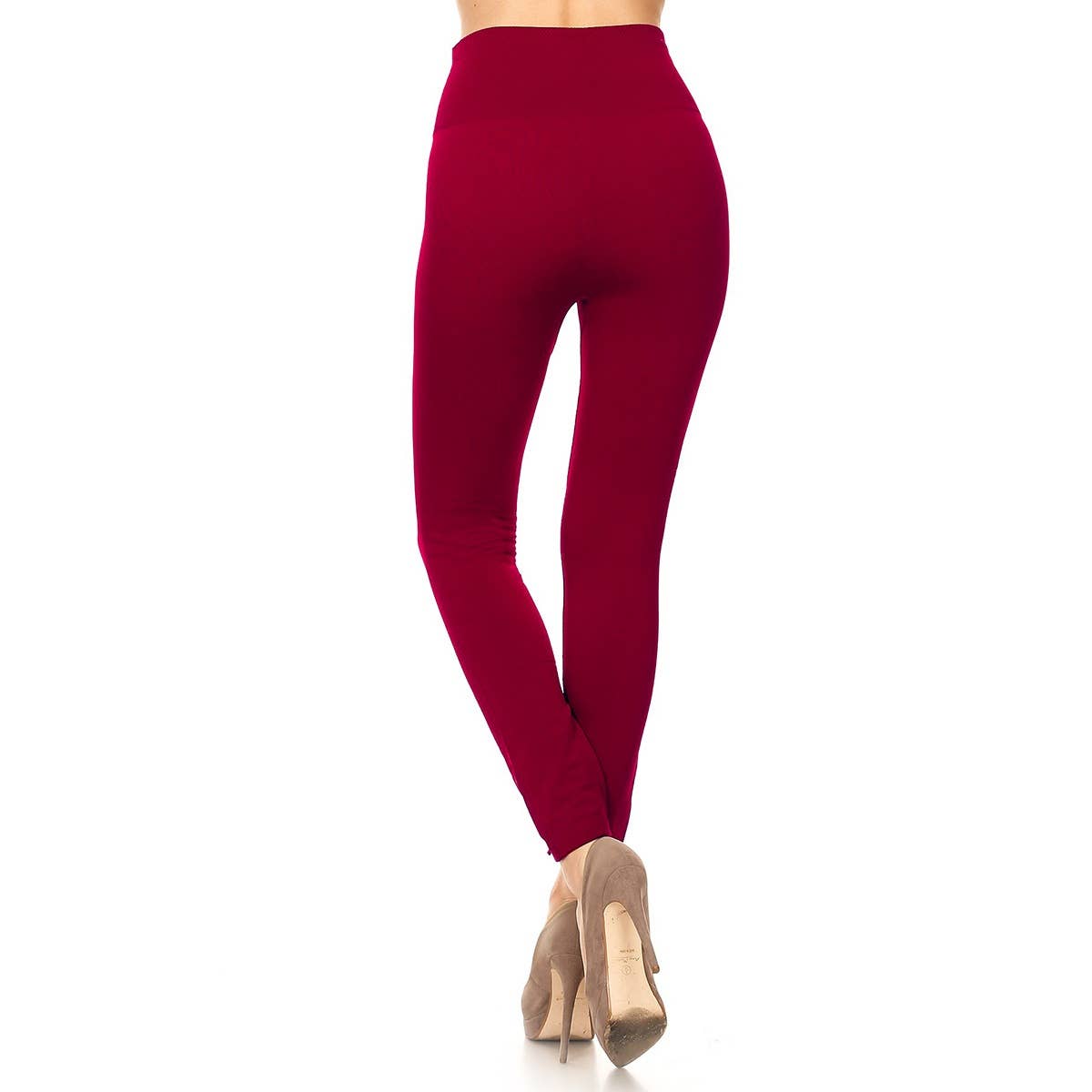 Leggings Depot - Wholesale Leggings - Dames - Legging met fleecevoering met brede tailleband5
