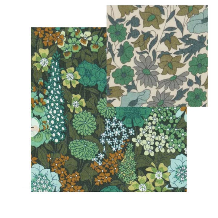 Long Kimono Robe Green Ciara - Made with Liberty Fabric for wholesale by Lime Tree Design - US