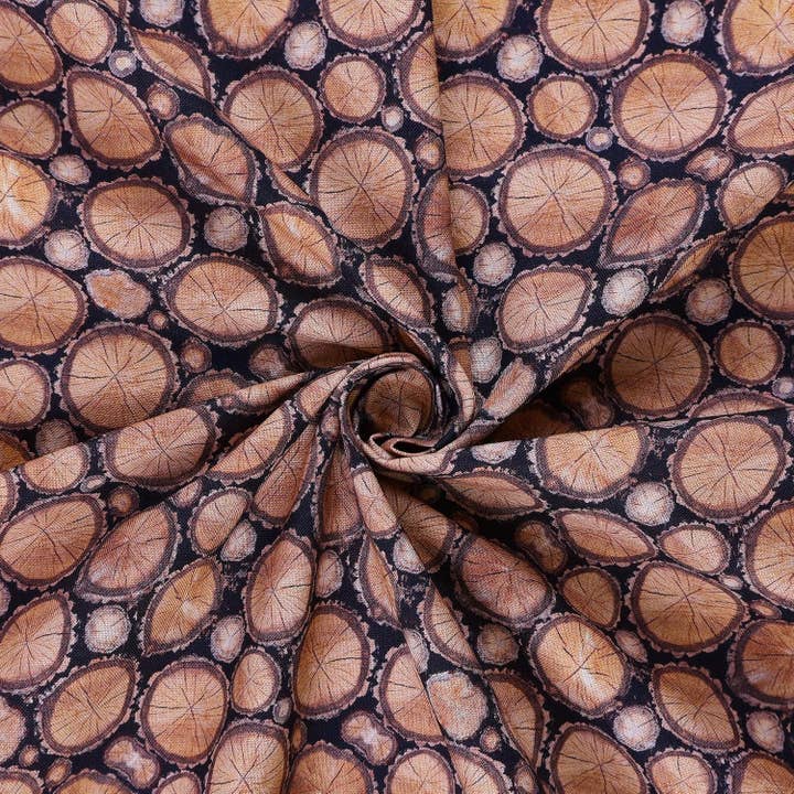 Cotton 100% 45" Natural Texture Fabric by the Yard - Wood for wholesale by Mook Fabrics