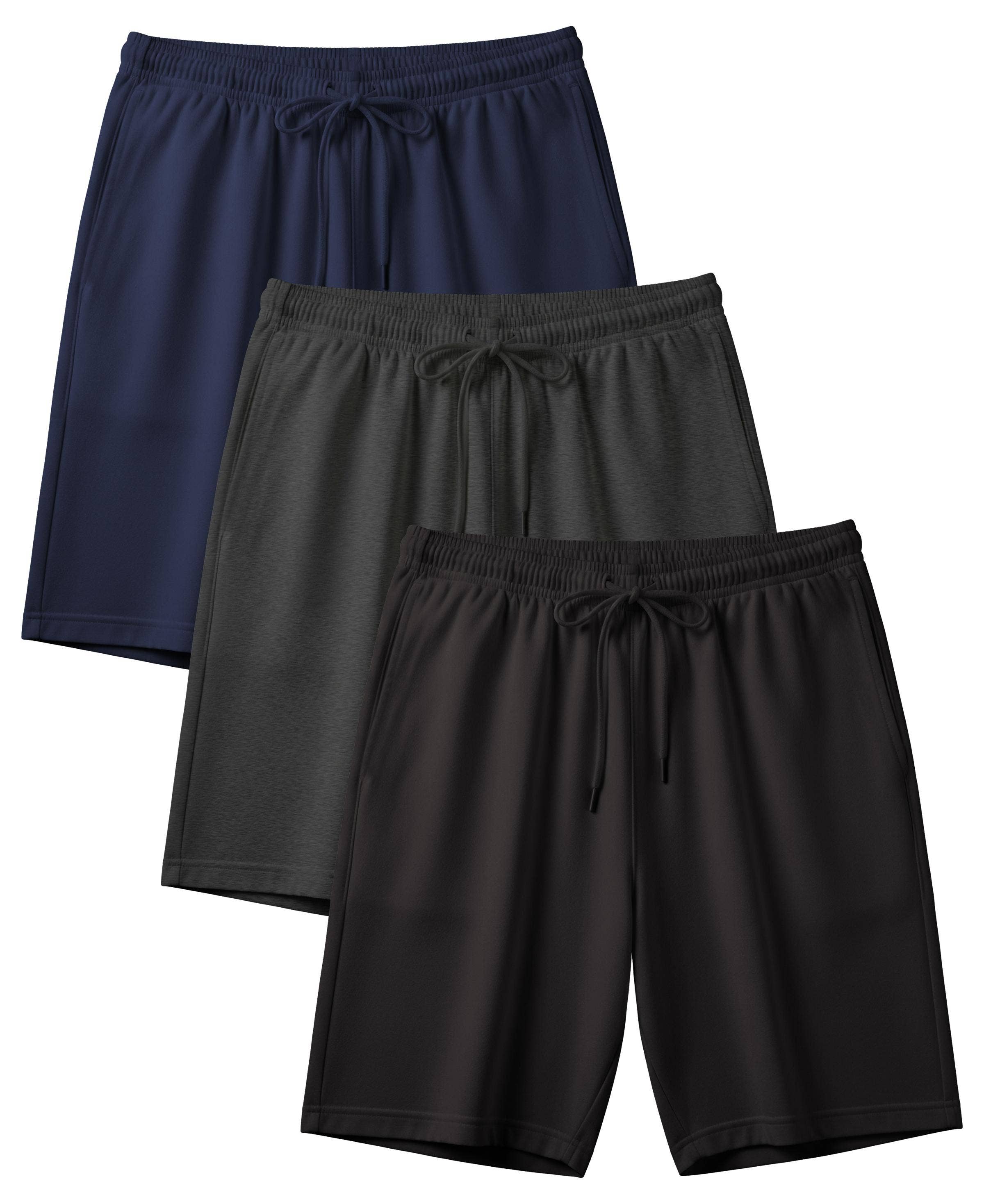 I-Wear Brands - Wholesale Athletic Shorts - Men's - Men's Cotton French Terry Drawstring Sweat Shorts1