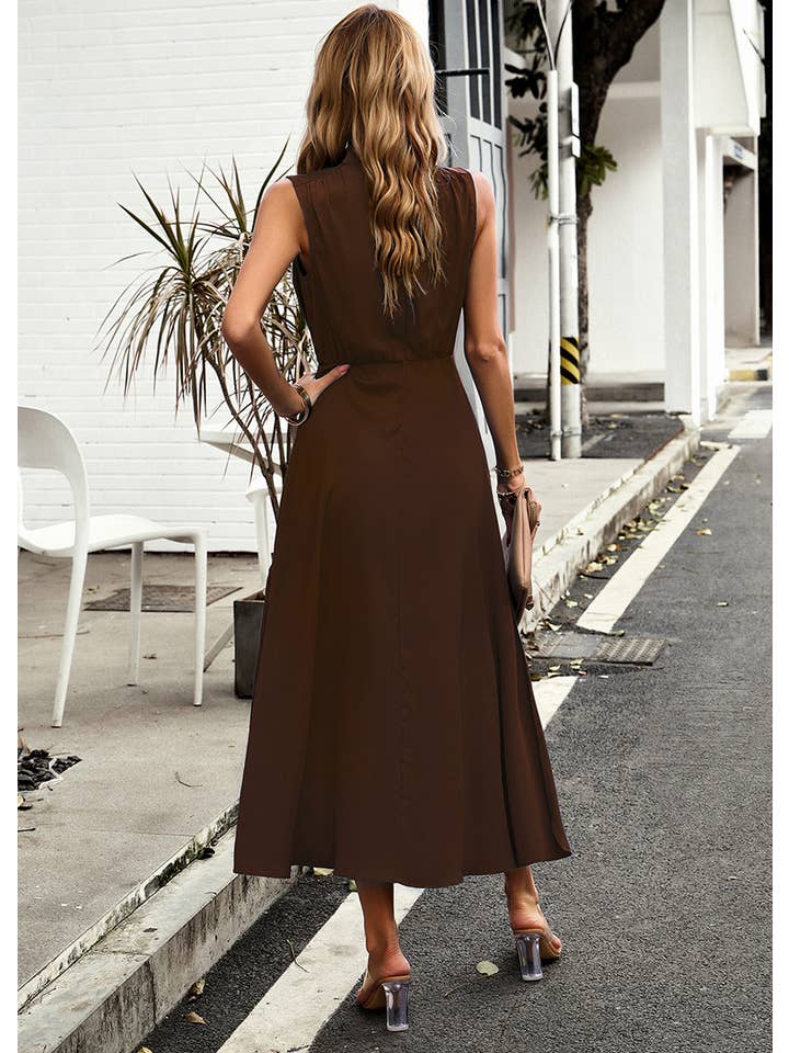 YNIQUE - Wholesale Jurk - Dames - Effen maxi-zomerjurk met gesmokte tankjurk voor dames, mouwloos