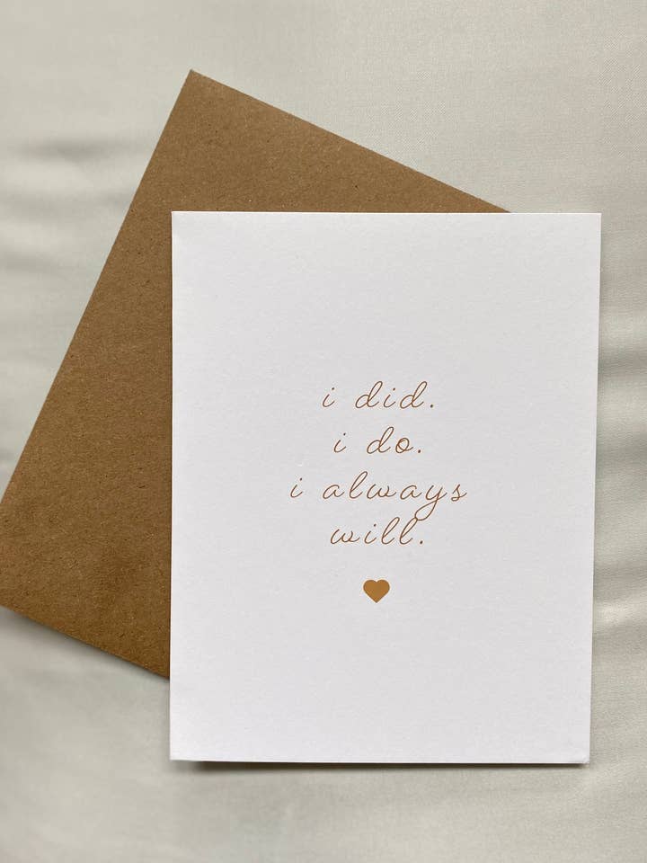 Biglietto d'amore sentimentale per marito o moglie | Sweet Anniversary per la vendita all'ingrosso da parte di The Butter and Honey Co.