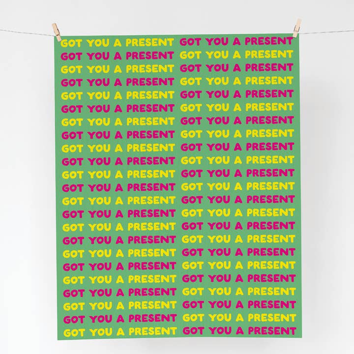 Envelopamento de Presente Funny Flat 70 x 50cm - 'Got Present' por atacado de The Buddy Fernandez Card Company