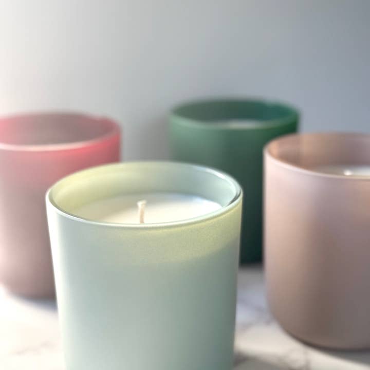Candle Cabana – wholesale Jar/filled candle – 12 oz Sage Green Matte Vessel - 100% Natural Soy Candle