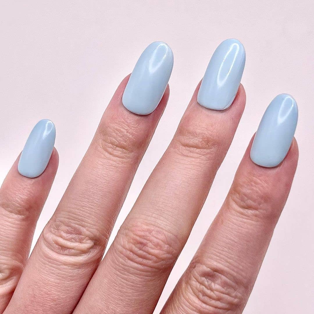 DEMIblue Clean and Vegan Nail Polish - Wholesale Nail Polish - Mirror Mirror – Soft Baby Blue Clean Vegan Nail Polish3