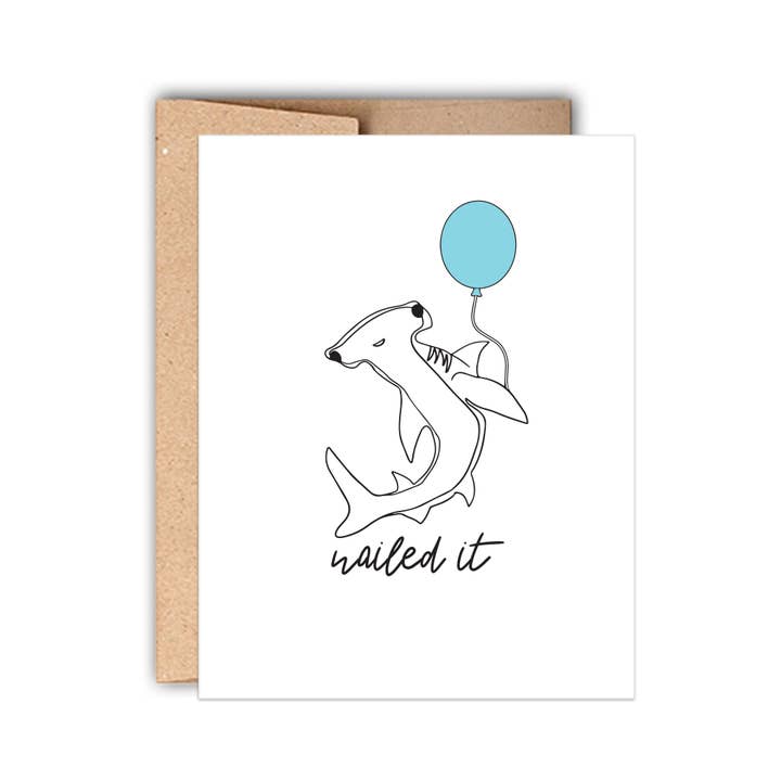 Nailed It Congratulations Card for wholesale by Stack Paper Press