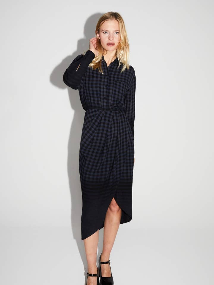 Ivy Vichy tie-dye skirt made in Italy for wholesale by IMPREVU