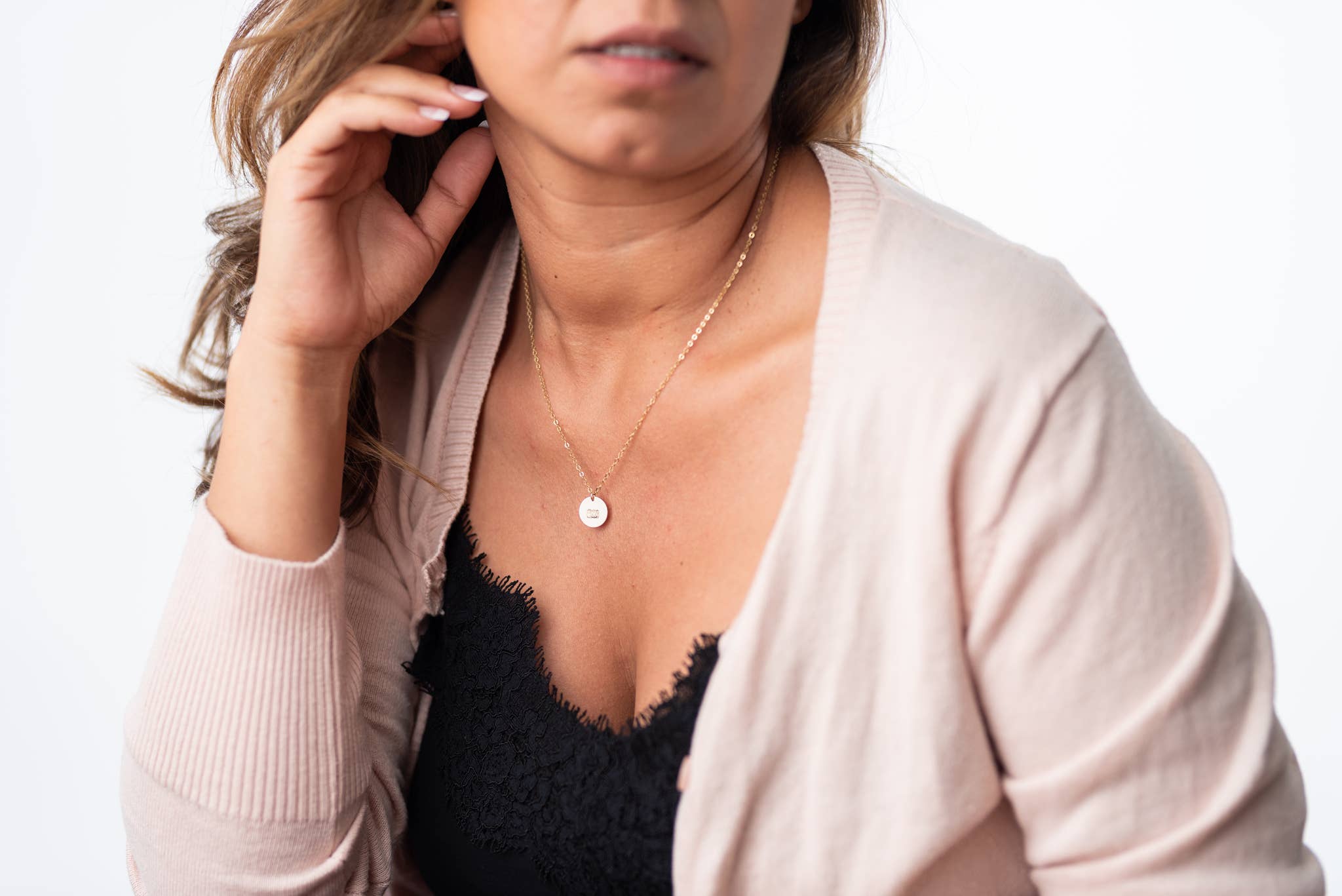 Words By Heart - Vente Colliers à pendentif - Collier initial personnalisé à plusieurs disques2