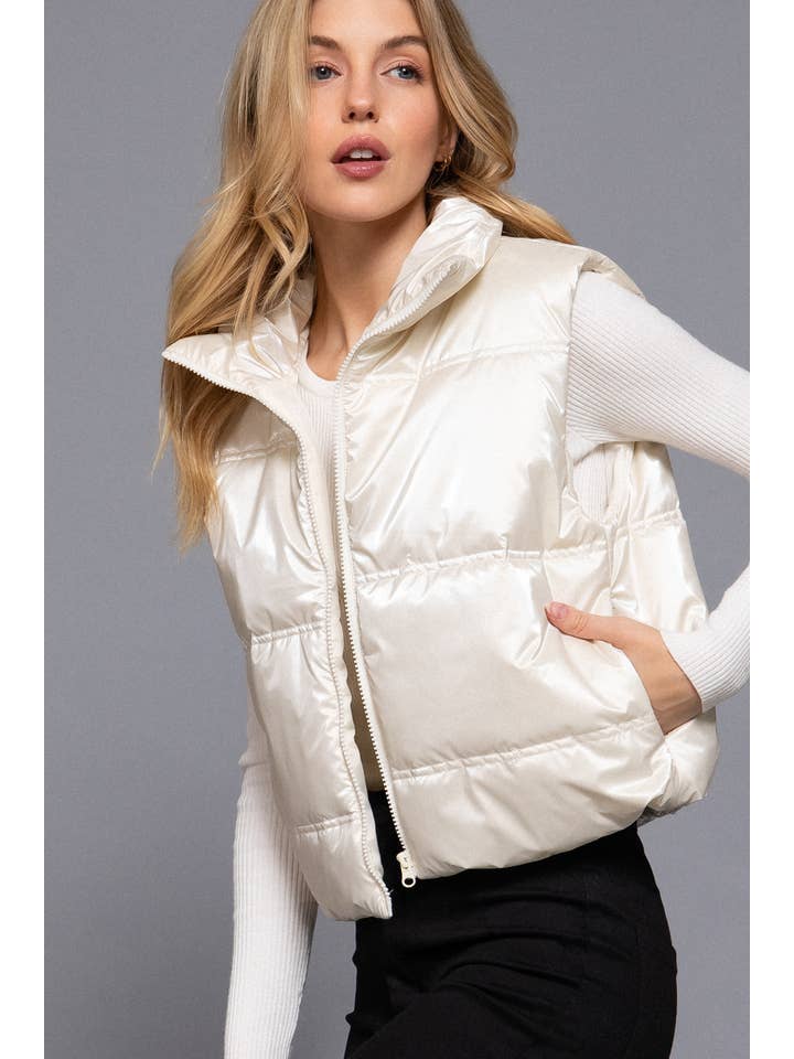 Active Basic | Active USA - Wholesale Outerwear Vest - Women's - High Neck Zip Up Vest16