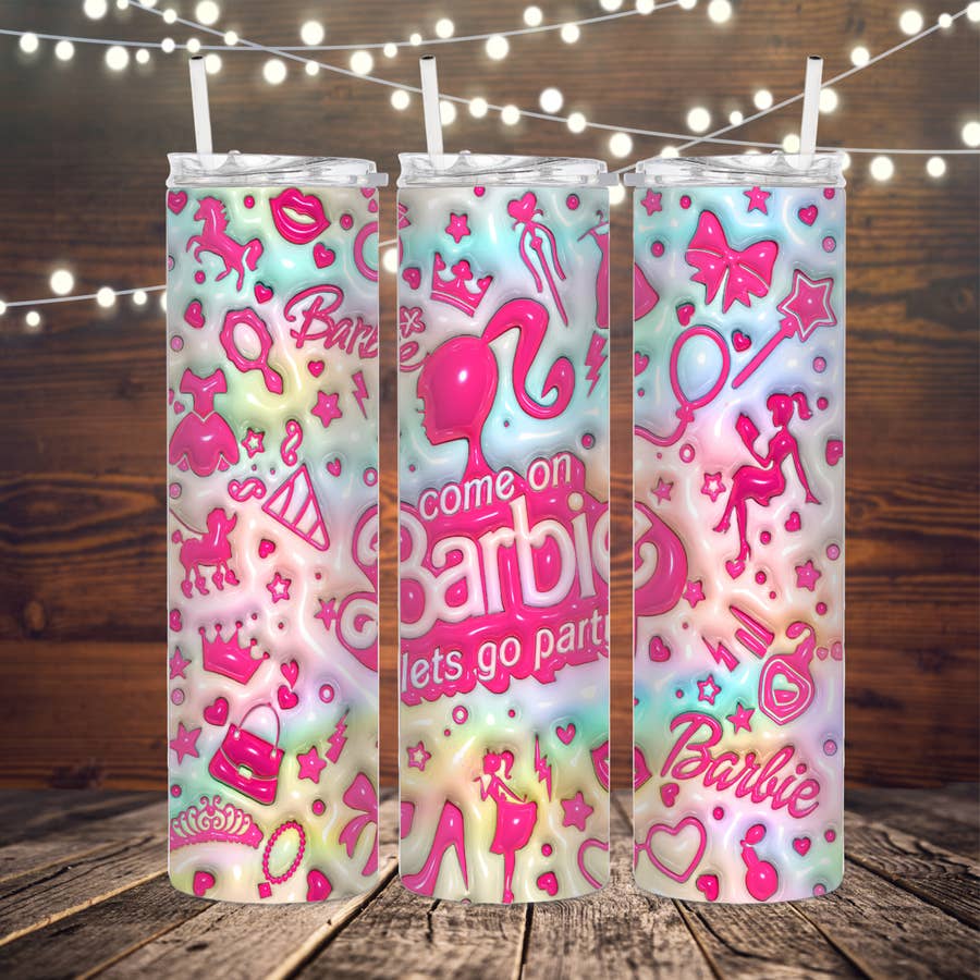 Barbie Stainless Steel Tumbler; Style2- Clearance