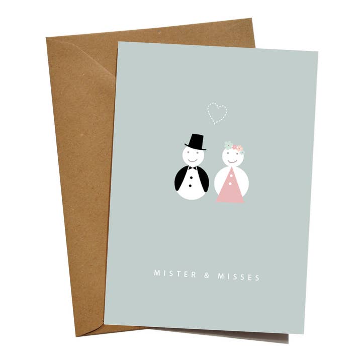 Biglietto pieghevole Mister & Misses per la vendita all'ingrosso da parte di mimie & joe